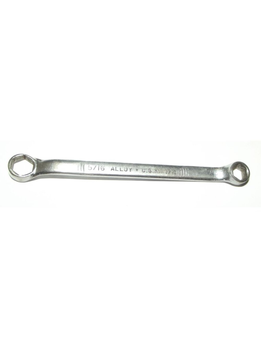 Vintage Wizard H2190 Double Box End Wrench 5/16" & 1/4" SAE USA